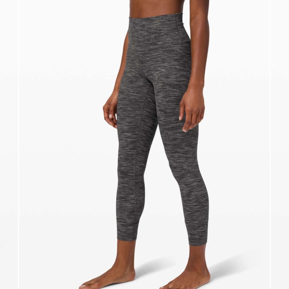 Lululemon Wunder Under HR Tight 25" *Luxtreme - Dark Carbon Ice Grey Size 6